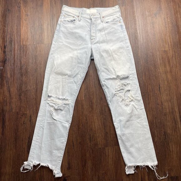 Mother Superior The Huffy Flood Chew Jeans Womens 25 Blue Really Hella Hot Denim - Picture 1 of 12